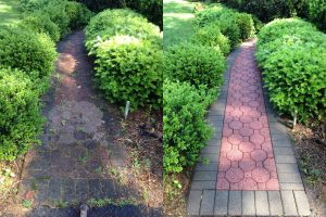 pavement cleaned before and after, Sherrills Ford, NC