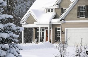 House in winter Sherrills Ford, NC