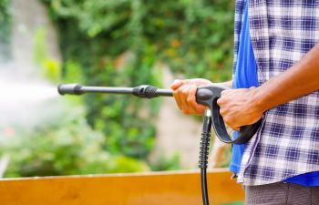 This Year’s Pollen Can Create A Slippery Wood Deck Surface Sherrills Ford, NC