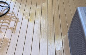 Condition of the patio after pressure washing