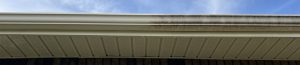 Gutter after pressure washing