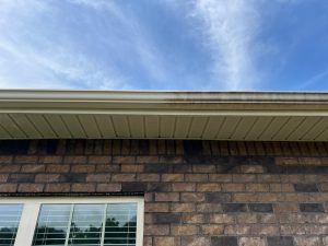 JB Power Clean gutter before and after washing