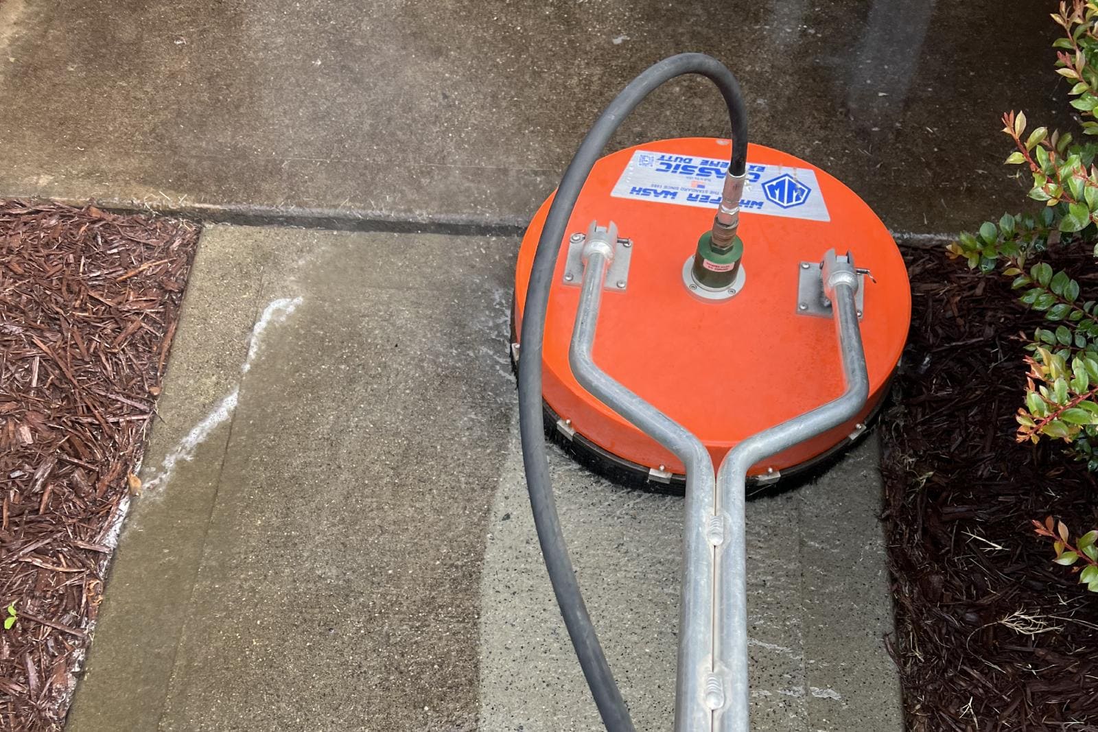 JB Power Clean Pressure Washing – sidewalk before and after cleaning